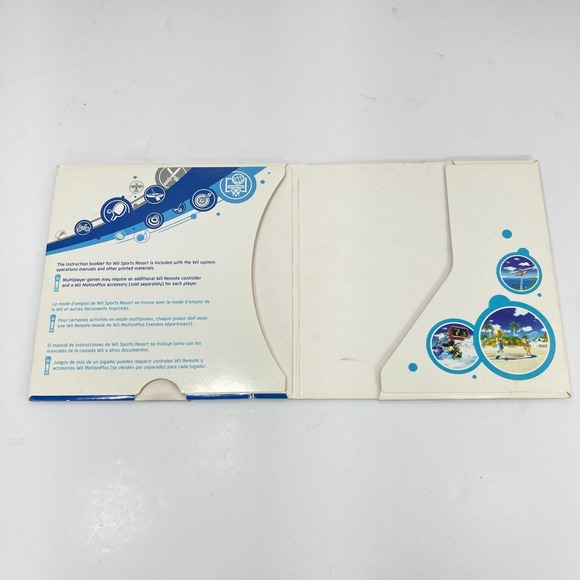 Wii Sports Resort (Nintendo Wii, 2009) No Manual with Cardboard Sleeve TESTED - Picture 3 of 5